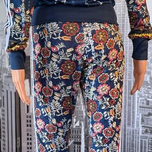 Adidas Floral Track Pants with Elastic Waistband